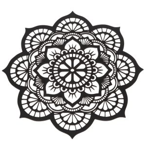 Mandala fából faragott fali dekoráció