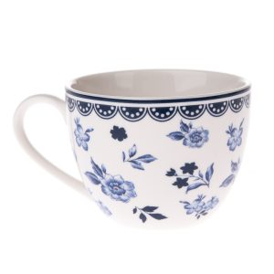 Floral porcelán csésze szett 4 darabos