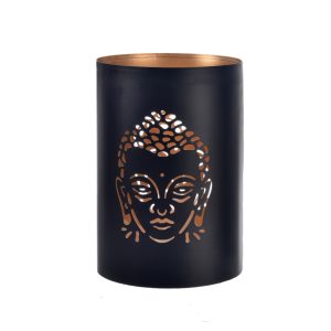 InDecor Fém gyertyatartó Buddha fekete