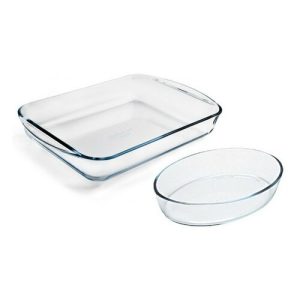 Pyrex üveg sütőedény készlet 2 db