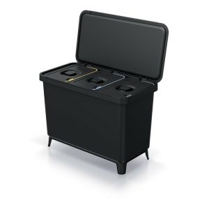 SYSTEMA szelektív hulladékgyűjtő 3 x 10 l fekete