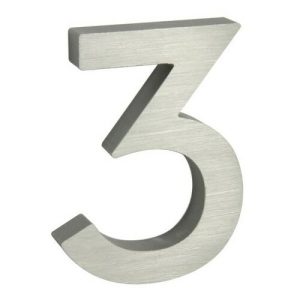 Alumínium 3-as házszám