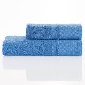 4Home Deluxe fürdőlepedő és törölköző szett kék70 x 140 cm