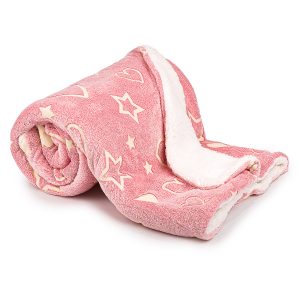 4Home Heart világító gyapjú hatású pléd