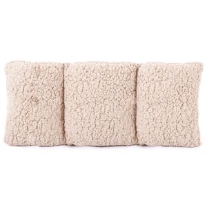 4Home gyapjú hatású háttámasz párna bézs színű 60 x 30 cm