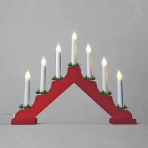 Adventi gyertyatartó húzott izzóval LED Filament