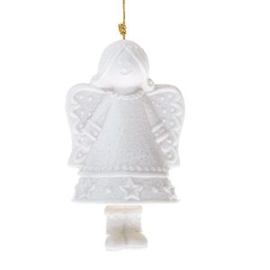 Angyal porcelán csengettyű