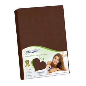 Bellatex Jersey lepedő sötétbarna