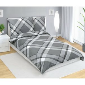 Bellatex Satin lepedő Káro szürke