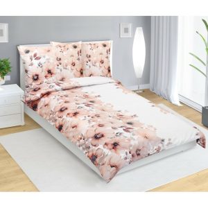 Bellatex szatén ágynemű Flower lazac