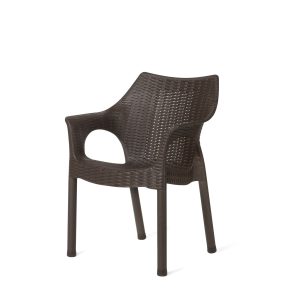 Cambridge Dark Brown rattan szék 61 x 54 x 80 cm