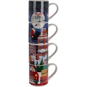 Christmas 4 db-os bögrés készlet