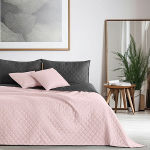 DecoKing Axel ágytakaró rózsaszín/acél