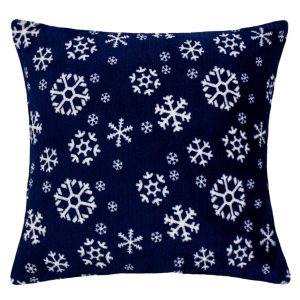 Domarex Snowflakes navy díszpárnahuzat
