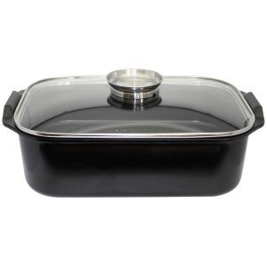 Elo 89940 Sütőedény üvegfedővel és aromás fogantyúval Duo Vital 40 x 26 cm