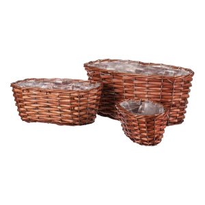 Garden ovál fonott láda szett