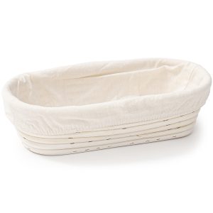 HOME ELEMENTS Ovális kosár szövetbetéttel