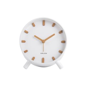 Karlsson 5943WH design ébresztőóra 11 cm