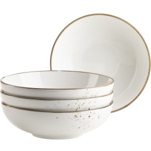 Mäser 4 darabos tálkészlet Pintar Fehér barnapöttyök 22 cm