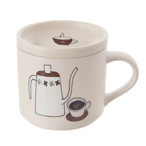 Orion Kávé porcelán bögre fedővel