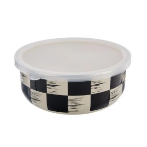 Orion Zománc tál UH fedéllel Chessboard Lem