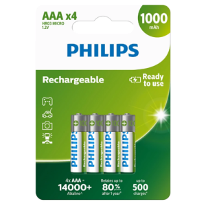 Philips újratölthető elemek AAA 1