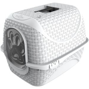 Rattan macska WC szürke