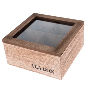 TEA teafiltertartó fadoboz