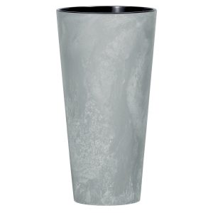TUBUS SLIM BETON EFFECT virágtartó betéttel 25 cm