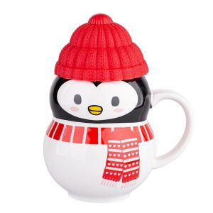 Altom Penguin karácsonyi bögre szilikon tetővel