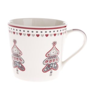 Fa karácsonyi porcelán bögre