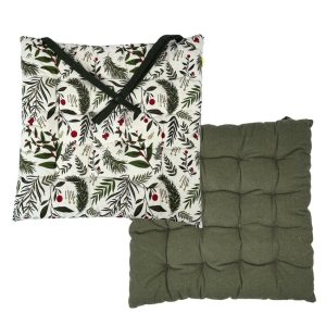 Home Elements Piros fagyöngy steppelt ülőpárna