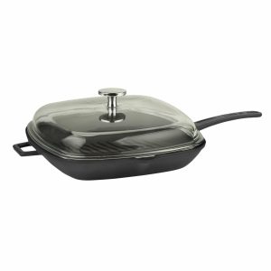 LAVA fém öntöttvas grillserpenyő fedővel