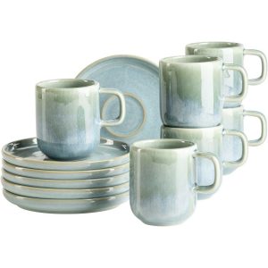 Mäser Espressócsésze-készlet alátétekkel CordeliaAtacama Green