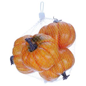 Őszi dekoráció Műanyag tökök szett 10 x 7 cm