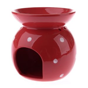 Porcelán aromalámpa Abuela piros