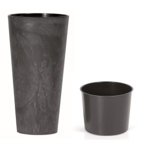 TUBUS SLIM BETON EFFECT virágtartó 30 cm betéttel